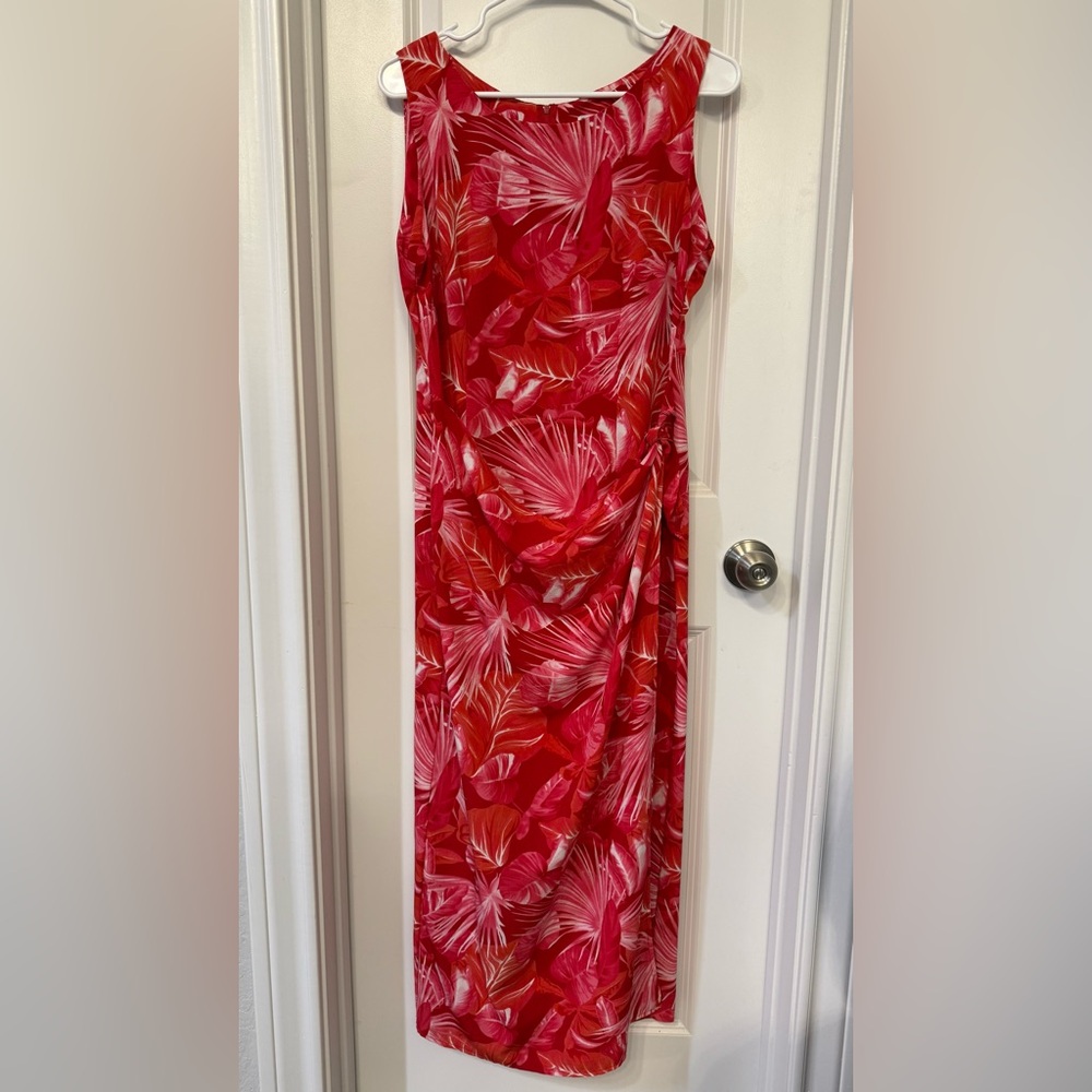 Tropical Red and White Dress